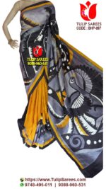 Bishnupuri Silk Hand Paint Saree