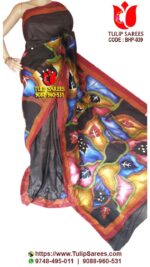 Bishnupuri Silk Hand Paint Saree