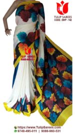 Bishnupuri Silk Hand Paint Saree
