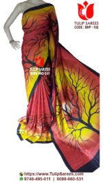 Bishnupuri Silk Hand Paint Saree