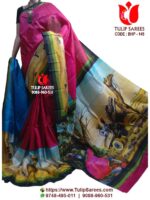 Bishnupuri Silk Hand Paint Saree