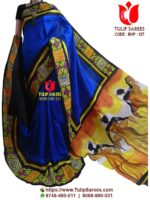 Bishnupuri Silk Hand Paint Saree