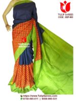 Bishnupuri Silk Block Print Saree