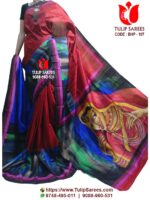 Bishnupuri Silk Hand Paint Saree