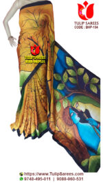 Bishnupuri Silk Hand Paint Saree