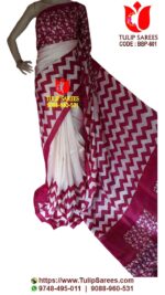 Bishnupuri Silk Block Print Saree