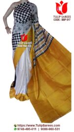 Bishnupuri Silk Block Print Saree