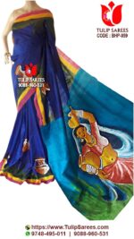 Bishnupuri Silk Hand Paint Saree