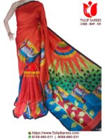 Bishnupuri Silk Hand Paint Saree