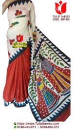 Bishnupuri Silk Hand Paint Saree