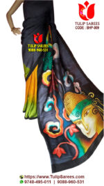 Bishnupuri Silk Hand Paint Saree